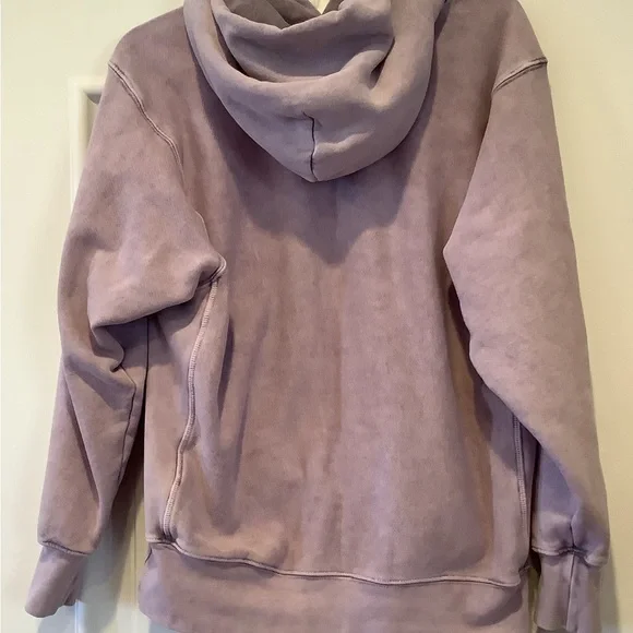 Les Tien Unisex Heavyweight Crew Neck Sweatshirt Size Small Light Purple FLAWS - Picture 2 of 11